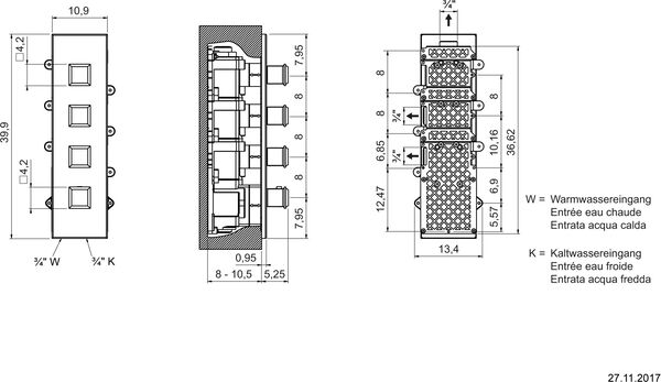 Einbaukörper Gessi ¾" image number 1