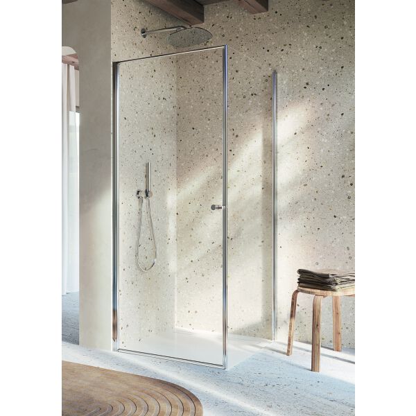 Seitenwand Duka Multi-S 4000 new, Bodenmontage silber hochglanzeloxiert Echtglas klar ProCare image number 1