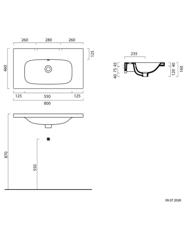 Lavabo Alterna dinea 80 x 46 cm Blanc Cleaneffekt image number 1