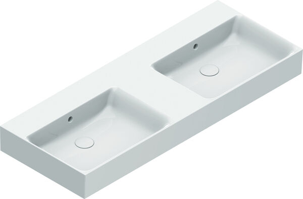 Doppelwaschtisch Alterna elena 120 x 47 cm Weiss Cleaneffekt image number 0