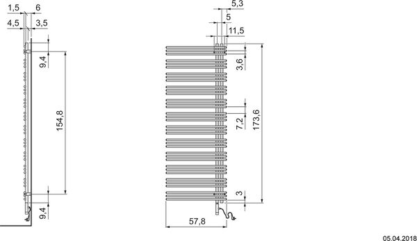 Radiateur de bain Zehnder Yucca Asym chromé image number 1