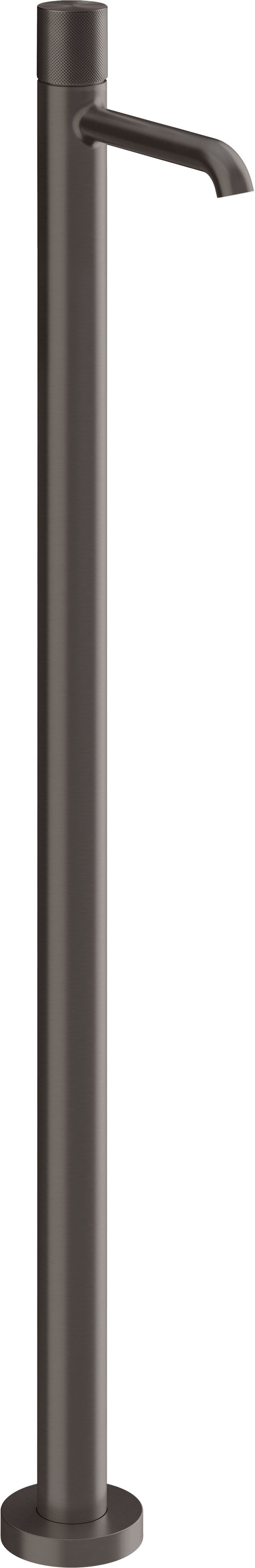 Partie apparente mitigeur de lavabo au sol Gessi Habito black Metal brushed diamantato image number 0