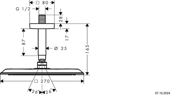 Regenbrause Axor Citterio C ½" Brushed bronze image number 1