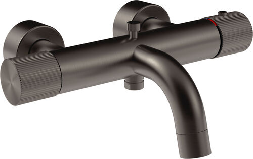 Bademischer Gessi Habito black Metal brushed rigato