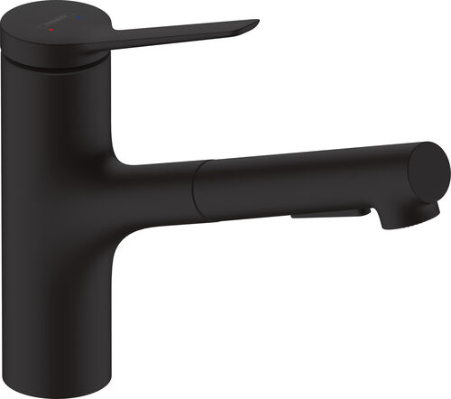 Spültischmischer Hansgrohe Zesis schwarz matt