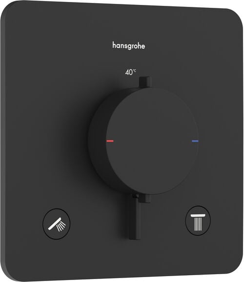 Syst&egrave;me de douche Hansgrohe Ecostat Comfort Q Noir mat