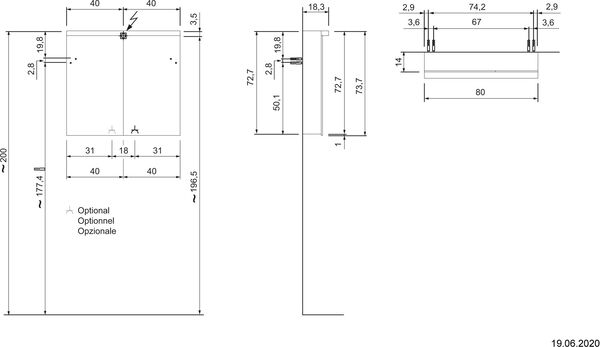 Spiegelschrank Alterna format LED weiss image number 1