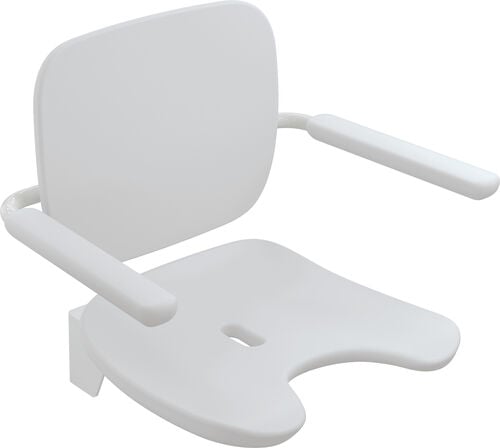 Siège rabattable Hewi LifeSystem Premium Blanc de sécurite brillant