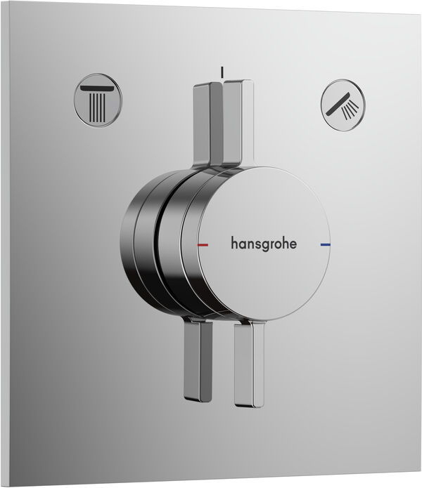 Sistema doccia Hansgrohe Duo Turn E, placca di copertura angolata, 155 x 155 x 7 mm, image number 0