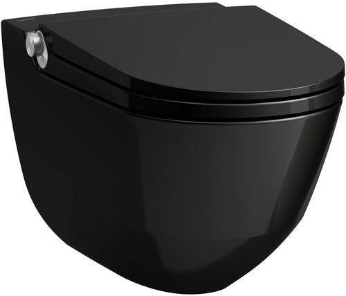 Dusch-WC Laufen Cleanet Riva Hotel Version Schwarz Controller Ros&eacute;gold poliert