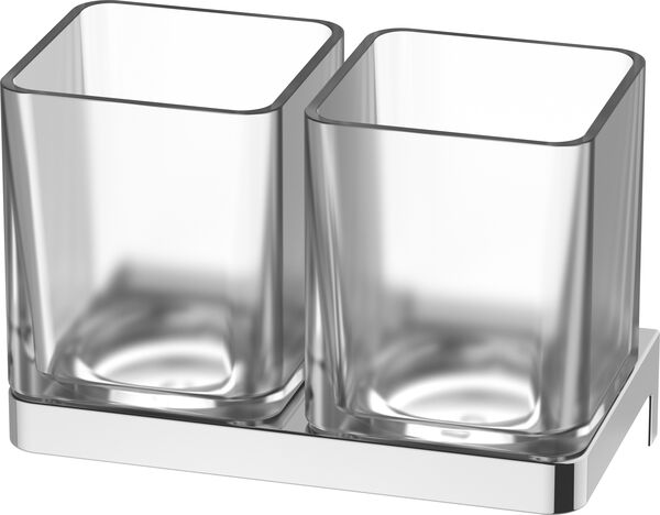 Porte-verre double Alterna direta Chrom&eacute; image number 0