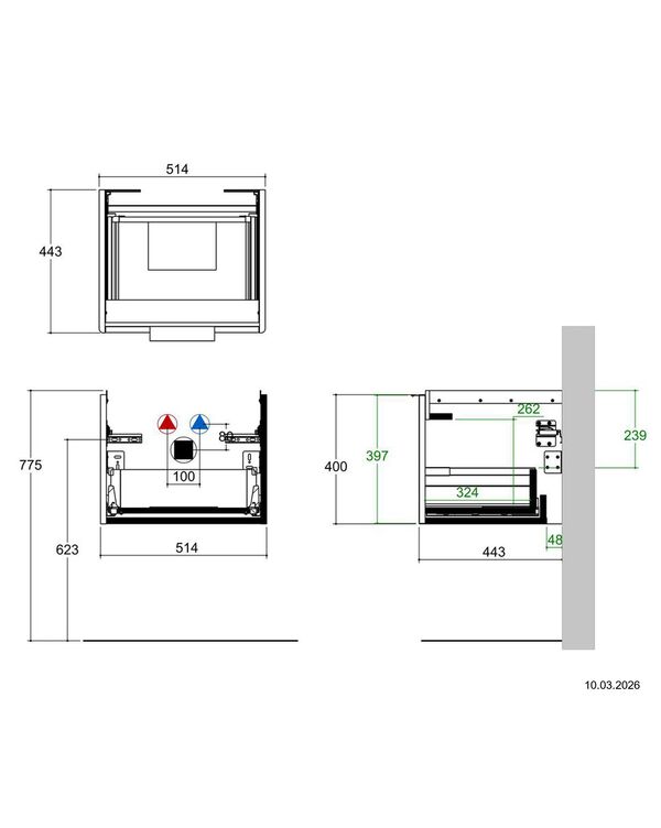 Meuble sous-lavabo Alterna pro S Light grey image number 3