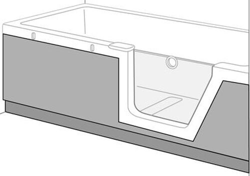 Schürze Duscholux Panelle, Front weiss