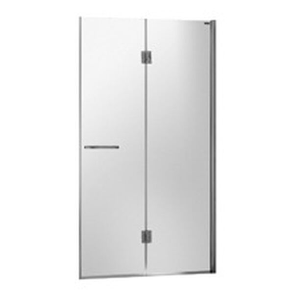 Drehfalttür Duscholux Bella Vita 3 silber hochglanzeloxiert Echtglas klar CareTec Pro image number 0