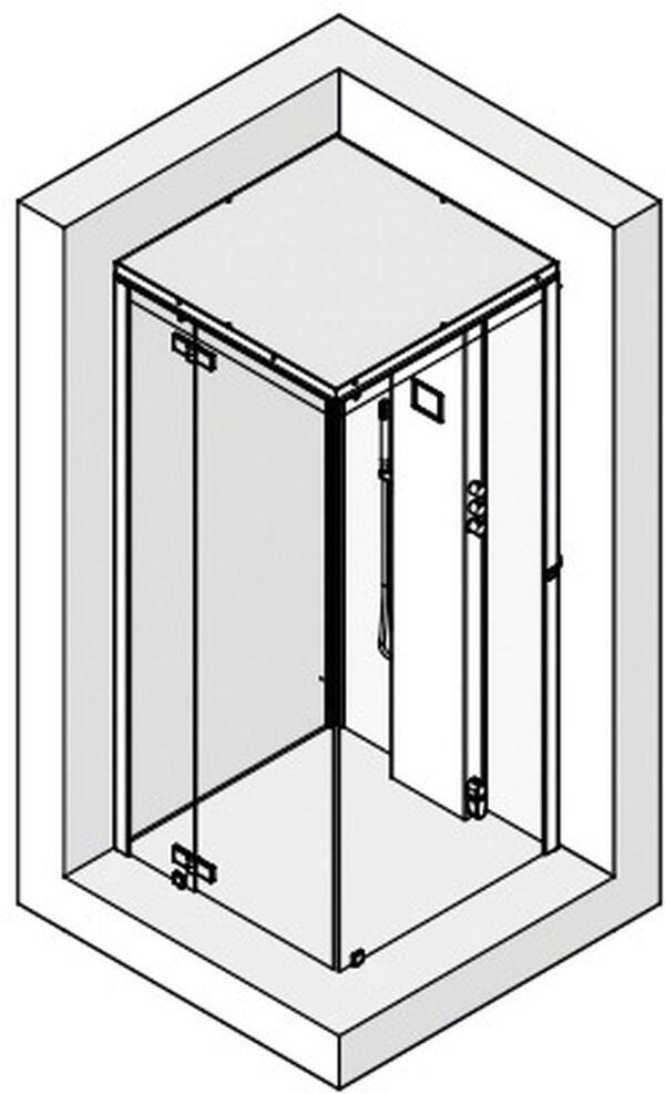 Doccia a vapore Hoesch Sense Perience angolo a sinistra 98 x 98 cm image number 0