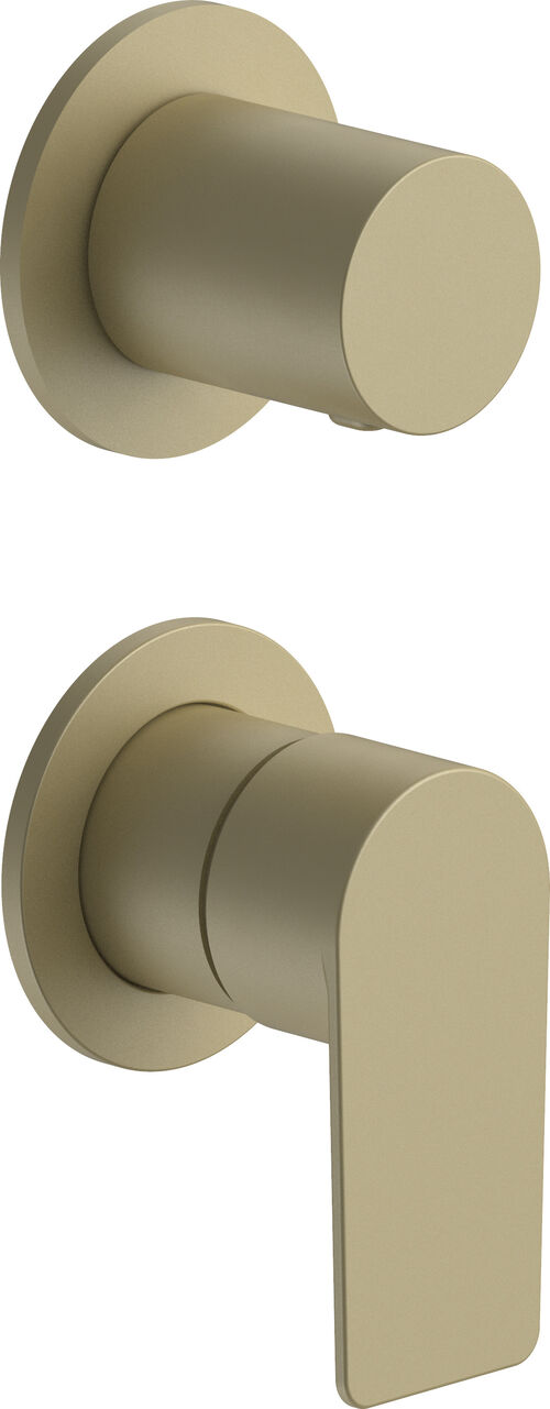 Bade- und Duschmischer Endmontageset Fantini Myo Matt british gold PVD