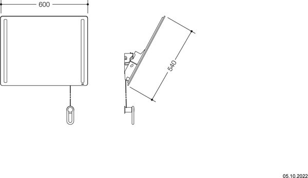 Kippspiegel Hewi Basic 801 lichtgrau image number 1
