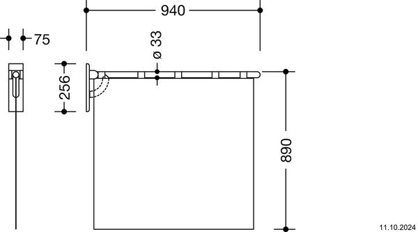 Duschspritzschutz Hewi 805 edelstahl matt image number 1