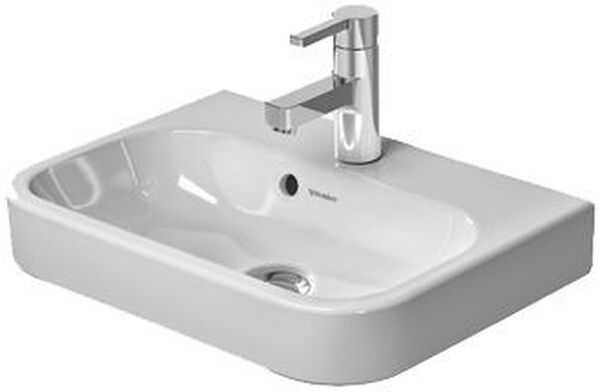 Lavamani Happy D.2, 50 x 36 cm, con troppopieno, con foro per rubinetteria image number 0