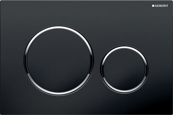 Plaque de d&eacute;clenchement Geberit Sigma20 round Noir/Brilliant/Noir image number 0