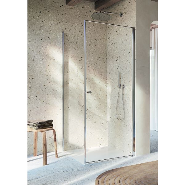 Seitenwand Duka Multi-S 4000 new, Bodenmontage silber hochglanzeloxiert Echtglas klar ProCare image number 1