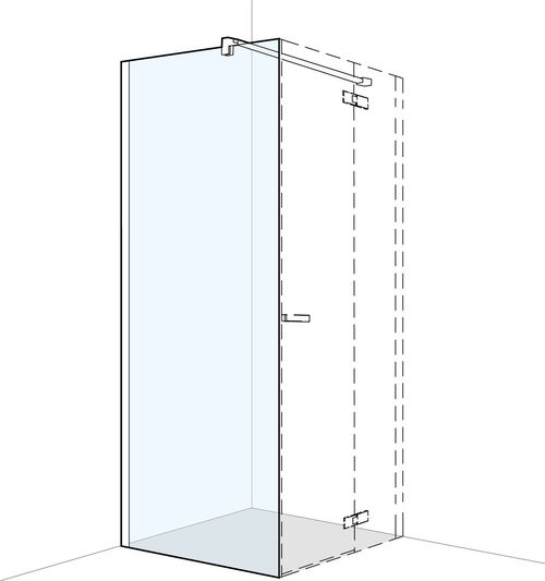 Cloison lat&eacute;rale Koralle S600 Plus Chrom&eacute; Verre clair Duschguard