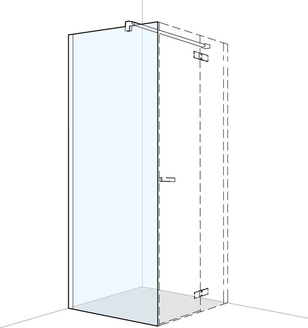 Cloison lat&eacute;rale Koralle S600 Plus Chrom&eacute; Verre clair Duschguard image number 0