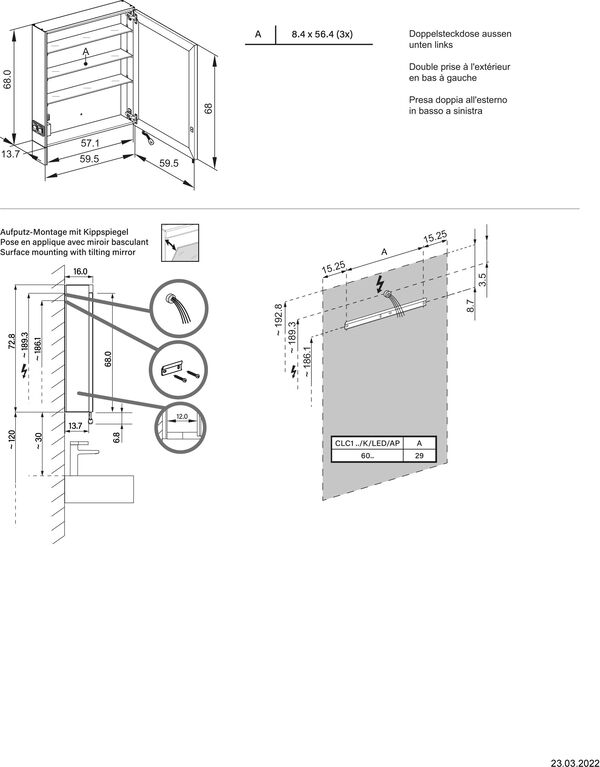 Armoire de toilette Schneider Care blanc image number 1