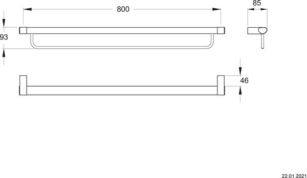 Haltegriff Nosag Cavere Schwarz matt image number 1