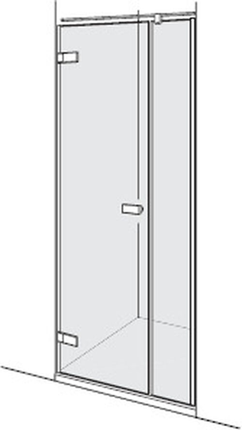 Pendelt&uuml;re Alterna lin.3 Schwarz matt Echtglas klar CareTec Pro