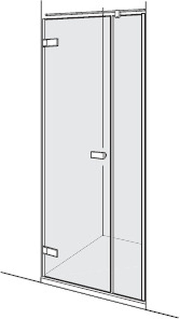 Pendelt&uuml;re Alterna lin.3 Schwarz matt Echtglas klar CareTec Pro image number 0