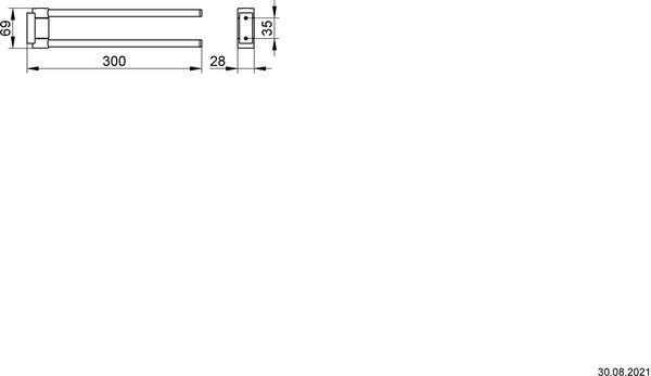 Handtuchhalter Keuco Plan edelstahl matt image number 1