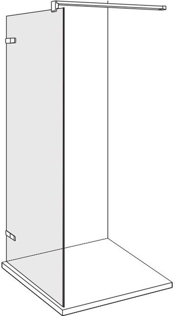 Paroi lat&eacute;rale ind&eacute;pendante Duscholux Walk-in Viva Couleur acier inoxydable Verre clair CareTec Pro image number 0