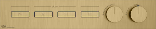 Duschsystem-Endmontageset Gessi HI-FI Linear brushed brass