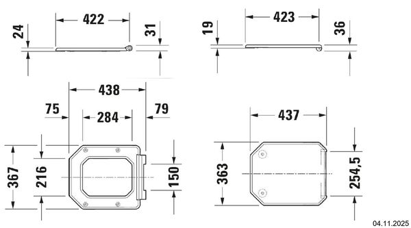 Siège de WC Duravit 1930 Blanc image number 1