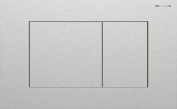 Plaque de d&eacute;clenchement Geberit Sigma40 square Acier inoxydable bross&eacute; Rev&ecirc;tement easy-to-clean image number 0