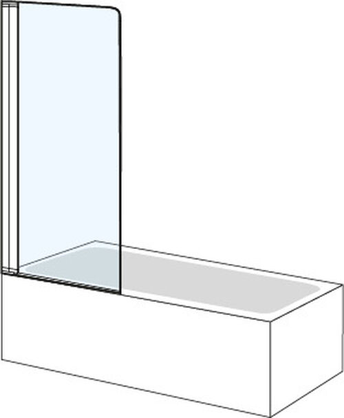 Pendelt&uuml;re Koralle S400 Plus Silberfarbig Echtglas klar Duschguard