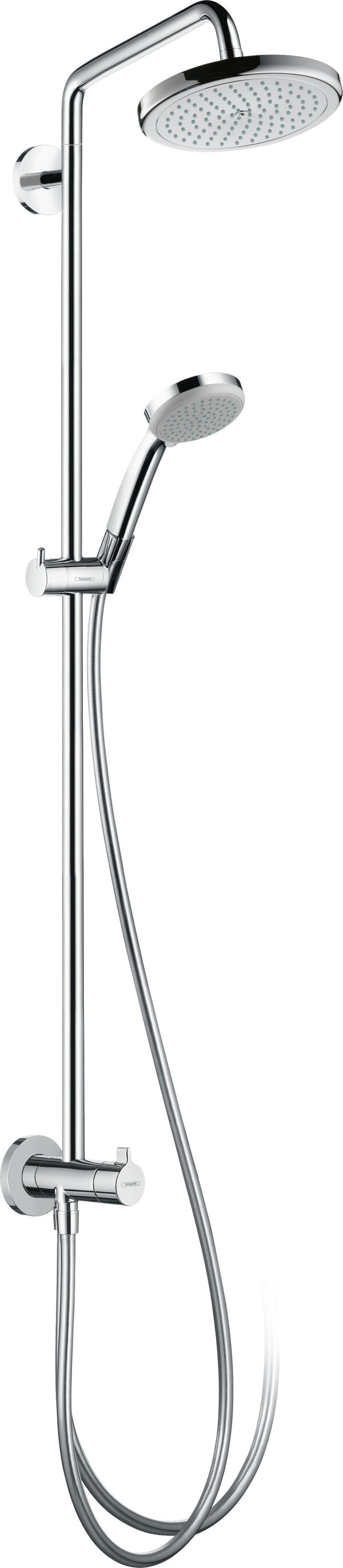 Showerpipe hansgrohe Croma 220 Reno, altezza 1211 mm, s 400 mm, soffione ad effetto pioggia Croma image number 0