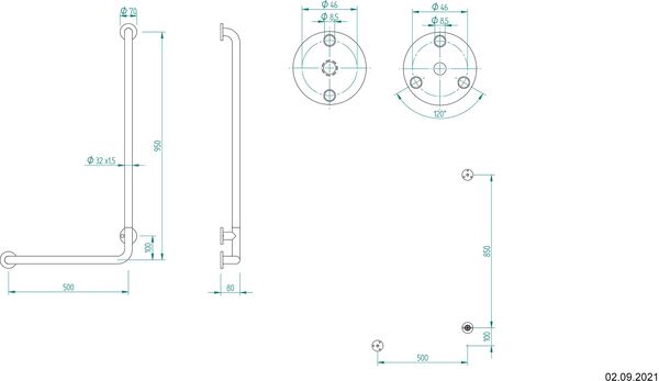 Winkelgriff Nosag Ineoline Plus edelstahl matt image number 1