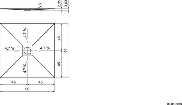 Duschboden-Fertigbelag Wedi Fundo Top Primo Z Grau image number 1