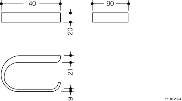 Porte-papier Hewi System 800 chromé image number 1