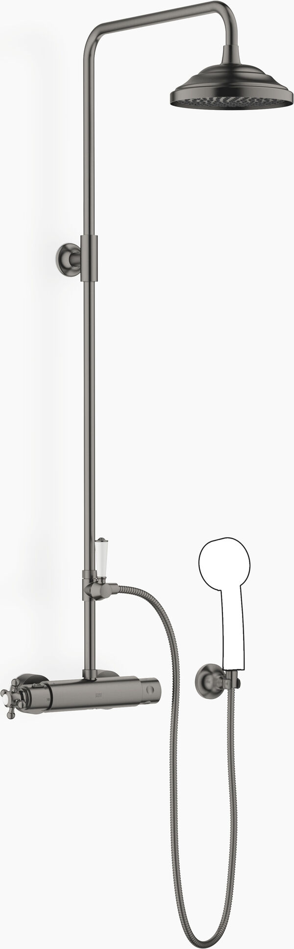 Brausethermostat mit Standbrause Dornbracht Madison Dark Platinum matt image number 0