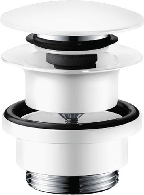 Soupape d'&eacute;coulement Hansgrohe push-open 1&frac14;" Blanc mat