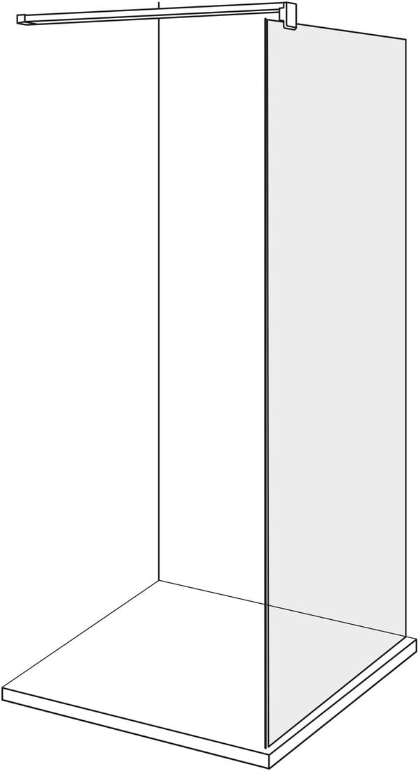Freistehende Seitenwand Alterna lin.3, Band rechts, Breite 80,1 - 125 cm, Höhe bis 210 cm, zu image number 0