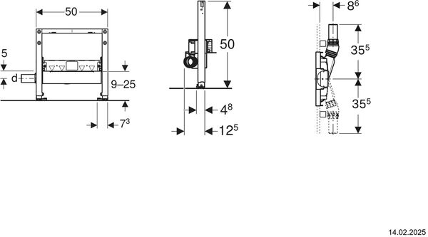 Wandablaufelement Basismodul Geberit Duofix image number 1