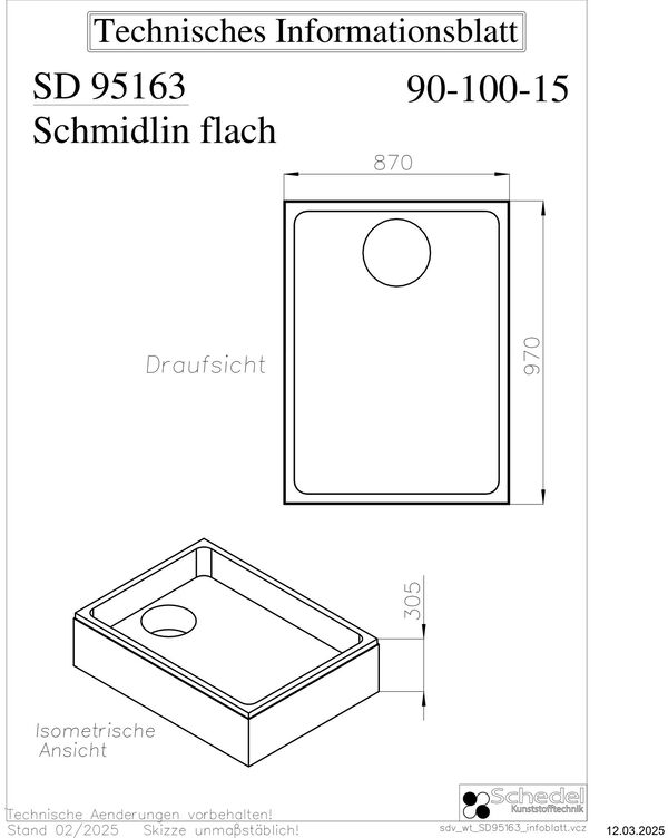 Support de receveur de douche Schedel image number 1