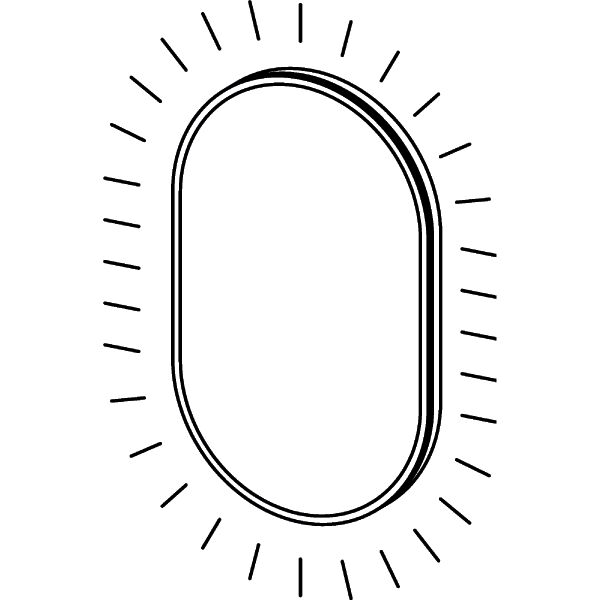 Specchio con illuminazione Alterna uma LED Alu top Colore della luce bianca calda 3000 K image number 1