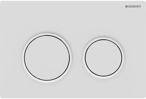 Plaque de déclenchement Geberit Omega20 blanc mat