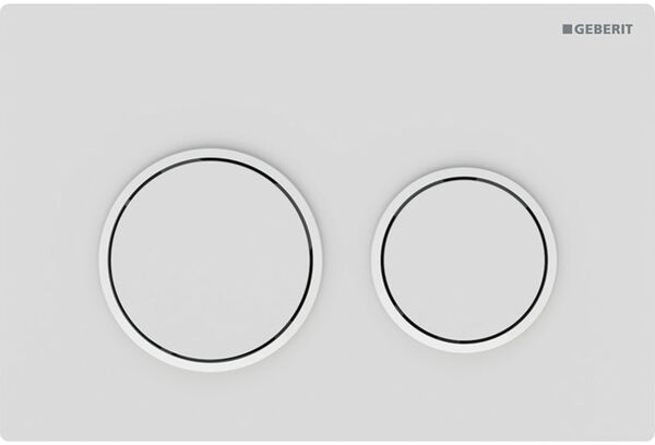 Betätigungsplatte Geberit Omega20 round weiss matt image number 0