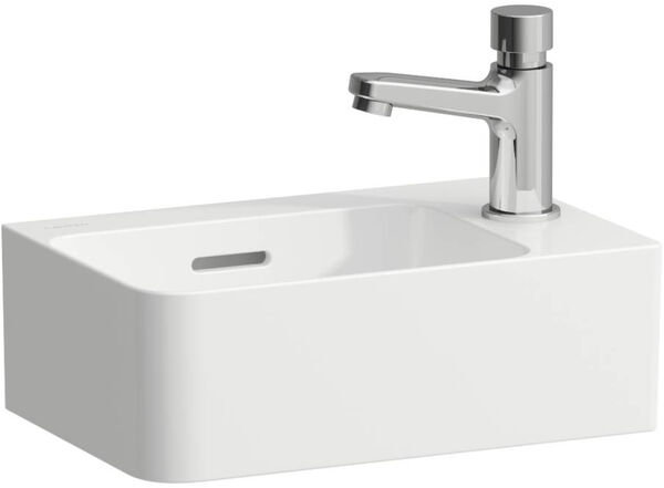 Handwaschbecken Laufen Val 34 x 22 cm Weiss Cleaneffekt image number 0